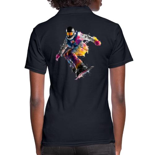 Snowboarding: Frozen Palette - Women's Pique Polo Shirt