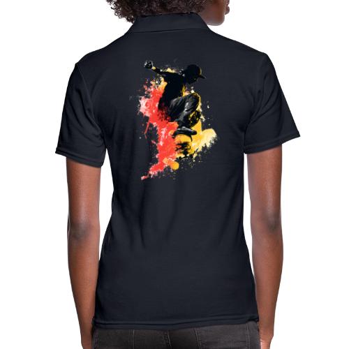 Skateboarding: Splash of Motion - Women's Pique Polo Shirt