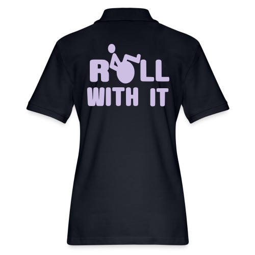 This is how a wheelchair user roll with it - Women's Pique Polo Shirt