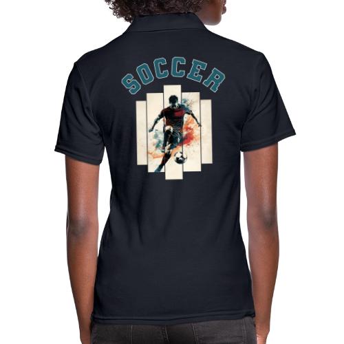 Soccer Mode On - Women's Pique Polo Shirt
