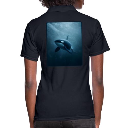 Orca Ocean Wildlife Design - Women's Pique Polo Shirt