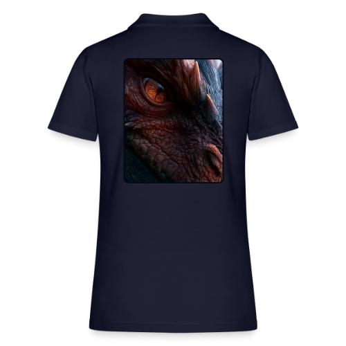 Fierce Ancient Dragon Portrait Design - Women's Pique Polo Shirt