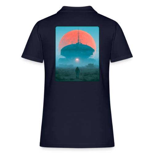 Astronaut Alien Outpost Design - Women's Pique Polo Shirt