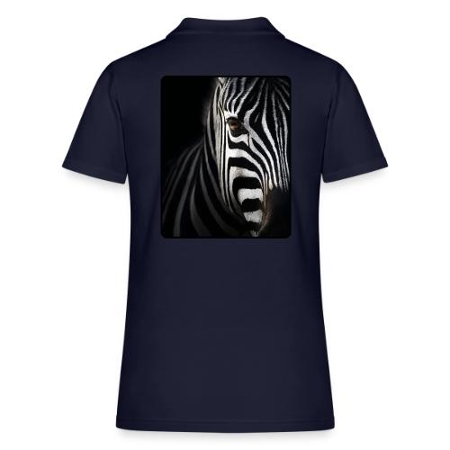 Zebra High Contrast Portrait Design - Women's Pique Polo Shirt