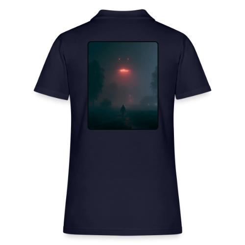 Mysterious UFO Encounter Design - Women's Pique Polo Shirt