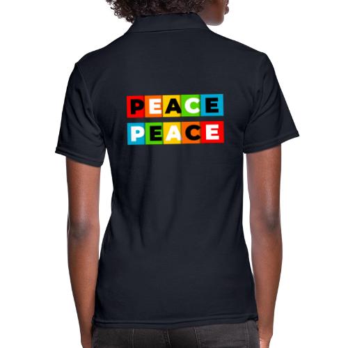 Colorful Peace - Women's Pique Polo Shirt