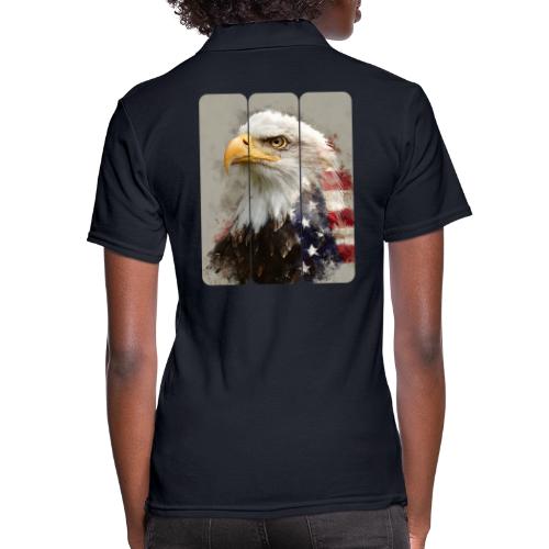 USA: Eagle of the Free - Women's Pique Polo Shirt