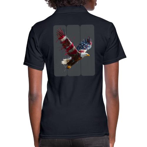 USA: Freedom in Flight - Women's Pique Polo Shirt