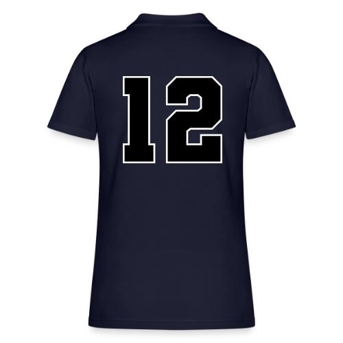 Varsity Number 12 Sports Design - Women's Pique Polo Shirt