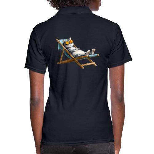 Sunshine Cat Mode - Women's Pique Polo Shirt