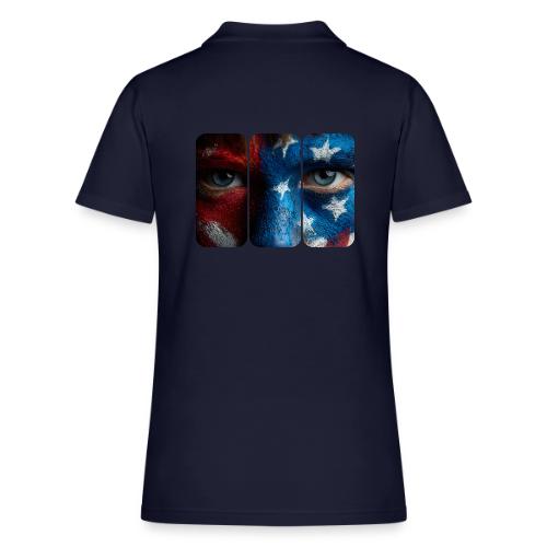 USA: Painted for the Flag - Women's Pique Polo Shirt