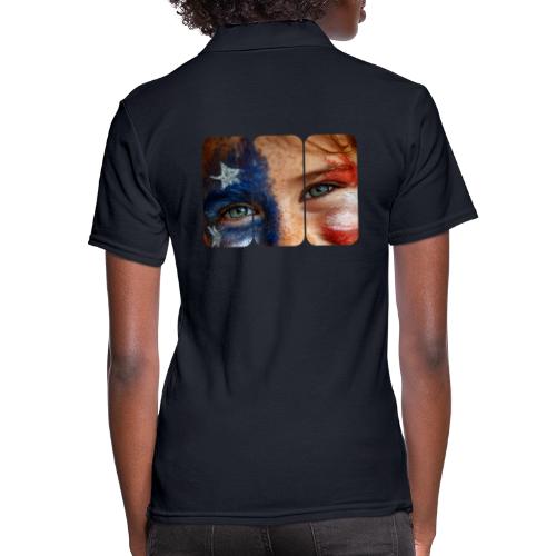 USA: Patriot Gaze - Women's Pique Polo Shirt