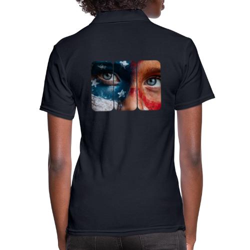 USA: Star-Spangled Glance - Women's Pique Polo Shirt