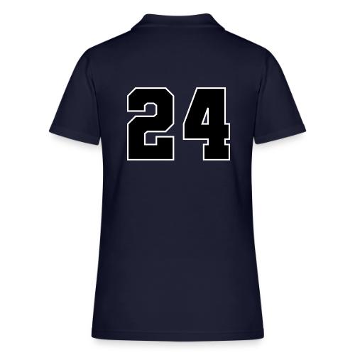 Varsity Number 24 College Font - Women's Pique Polo Shirt