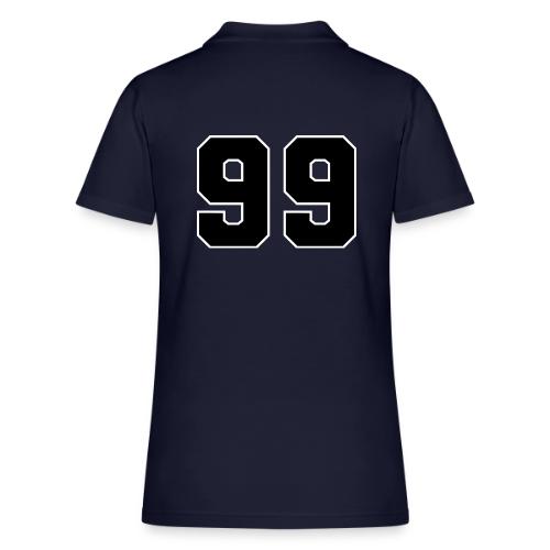 Varsity Number 99 Athletic Font - Women's Pique Polo Shirt