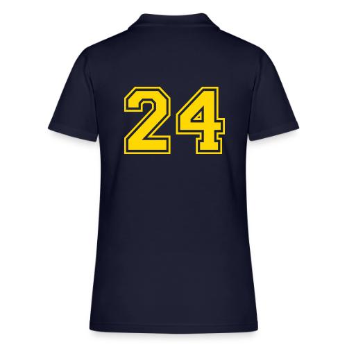 Number 24 in a classic athletic collegiate font - Women's Pique Polo Shirt