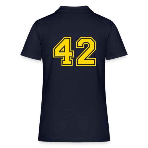 Number 42 in a classic athletic collegiate font - Women's Pique Polo Shirt