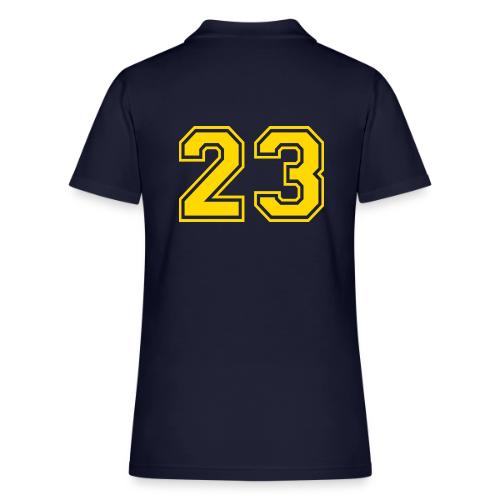 Number 23 in a classic athletic collegiate font - Women's Pique Polo Shirt