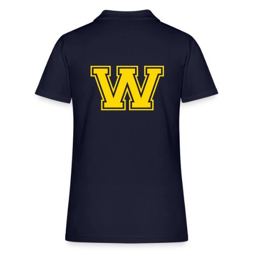 Letter W – Capital Athletic Alphabet Monogram - Women's Pique Polo Shirt