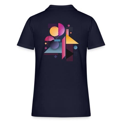 Color Pulse Geometry - Women's Pique Polo Shirt