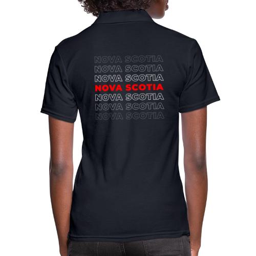 Nova Scotia Script - Women's Pique Polo Shirt