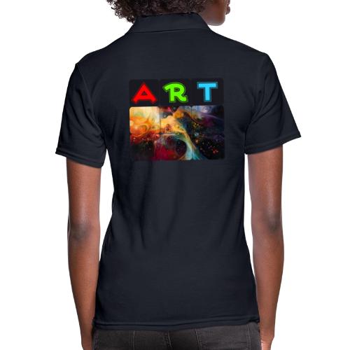 Waves of Art - Women's Pique Polo Shirt