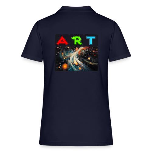 Swirls of Colorful Art - Women's Pique Polo Shirt