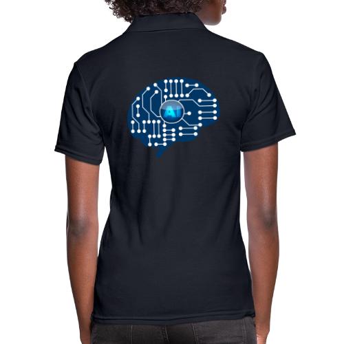 AI: Mind Wired - Women's Pique Polo Shirt