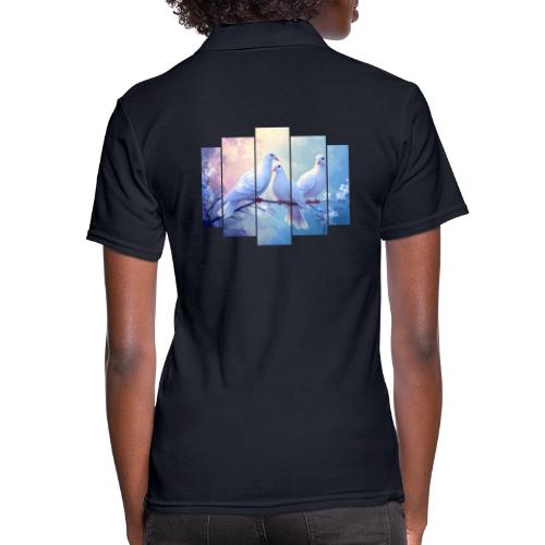 Symbols of Peace and Serenity - Women's Pique Polo Shirt