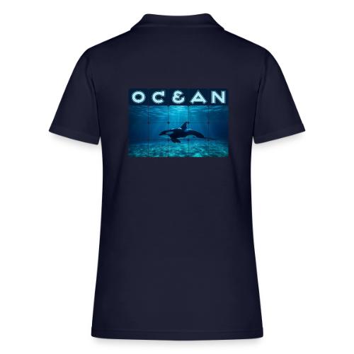 Ocean: Orca in Motion - Women's Pique Polo Shirt