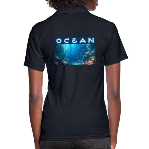 Ocean: Coral Carnival - Women's Pique Polo Shirt