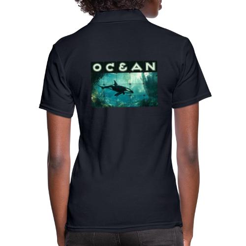 Ocean: Silent Hunter - Women's Pique Polo Shirt