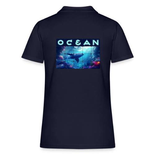 Ocean: Whale’s Path - Women's Pique Polo Shirt