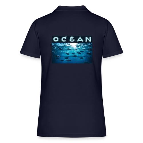 Ocean: Silver Tide - Women's Pique Polo Shirt