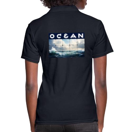 Ocean: Waves of Fury - Women's Pique Polo Shirt