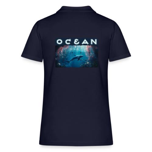 Ocean: Blue Grace - Women's Pique Polo Shirt