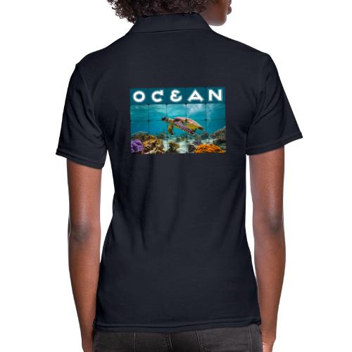 Ocean: Gentle Voyager - Women's Pique Polo Shirt