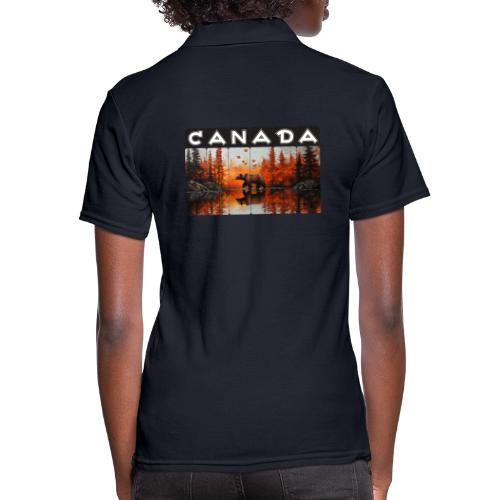 Canada Wilderness Art - Women's Pique Polo Shirt