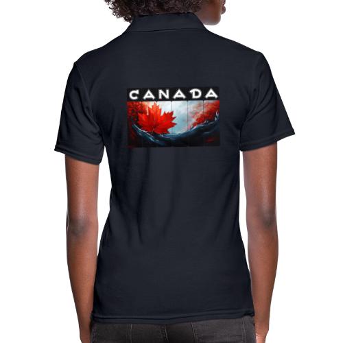 Canada Icon in Color - Women's Pique Polo Shirt