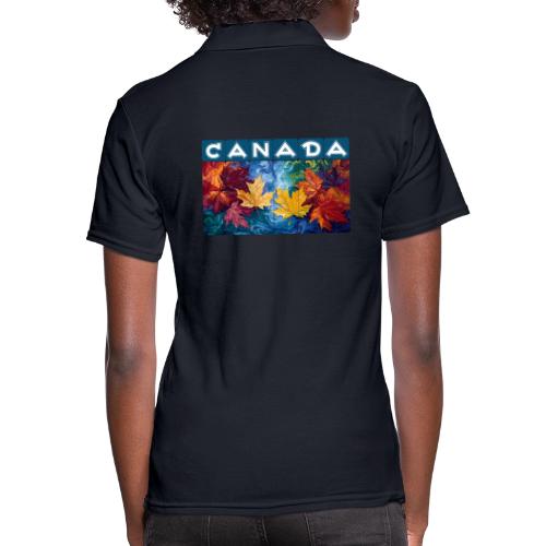 Canada in Brushstrokes - Women's Pique Polo Shirt