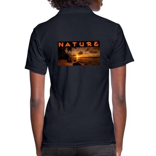 Nature: Golden Hour Escape - Women's Pique Polo Shirt