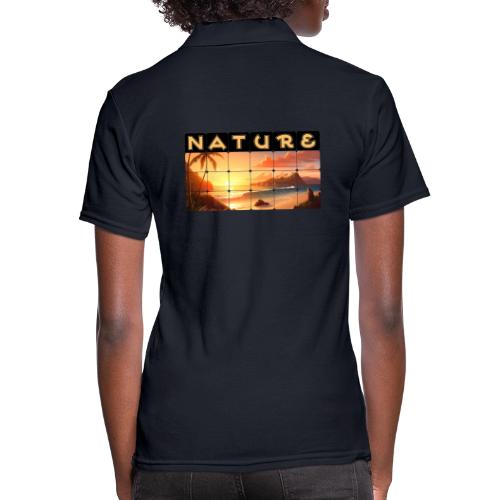 Nature: Tropical Twilight - Women's Pique Polo Shirt