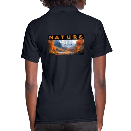 Nature: Golden Autumn Escape - Women's Pique Polo Shirt