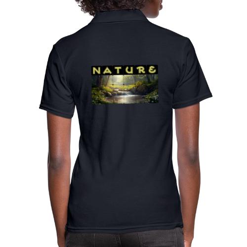 Nature: Verdant Bloom - Women's Pique Polo Shirt