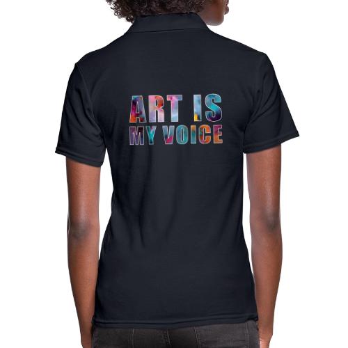 Art Is My Voice - Women's Pique Polo Shirt