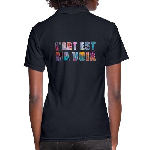 Art is my voice - Women's Pique Polo Shirt