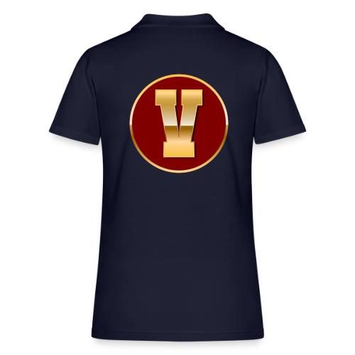Letter V – Capital Varsity Alphabet Monogram - Women's Pique Polo Shirt