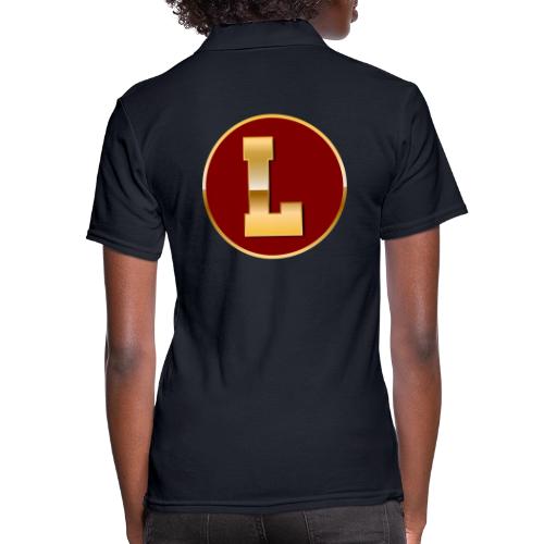 Letter L – Capital Varsity Alphabet Monogram - Women's Pique Polo Shirt