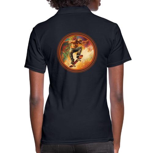 Skateboarding Mode On - Women's Pique Polo Shirt