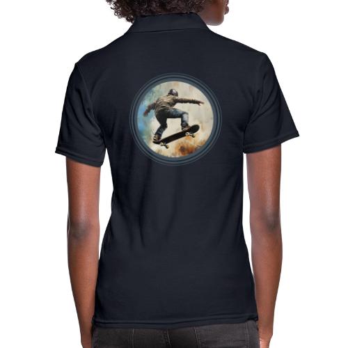 Skateboarding Energy - Women's Pique Polo Shirt